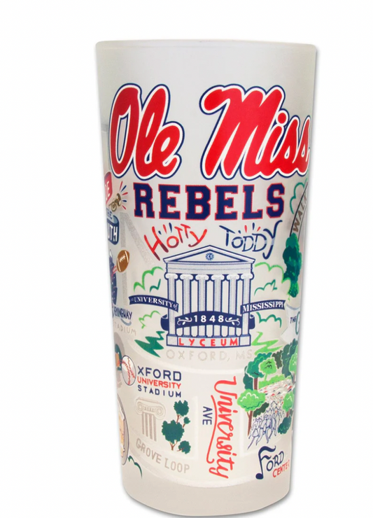 Ole Miss Drinking Glass