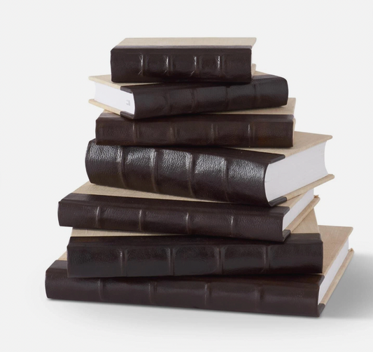 Vintage Cotton Journals Brown Leather Spine