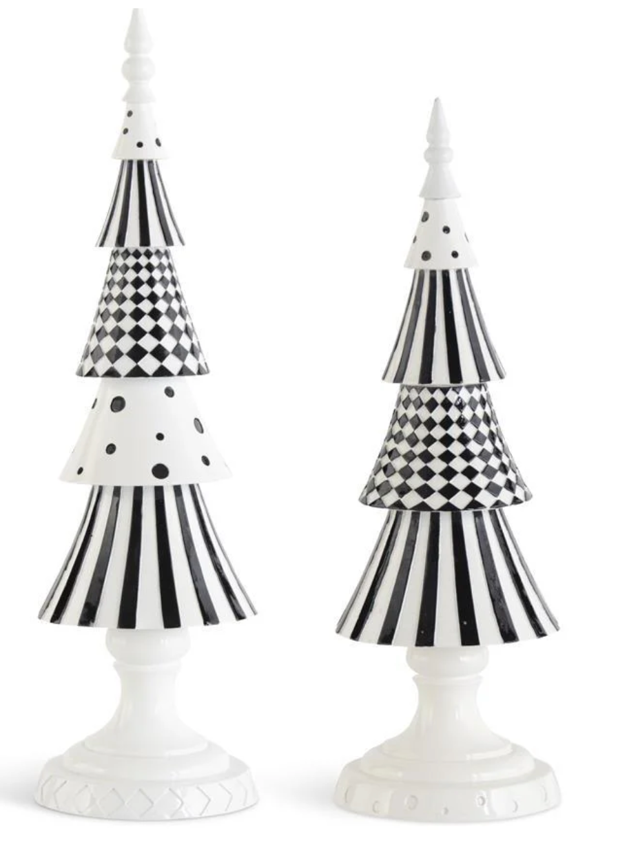 Black & White Abstract Resin Tree
