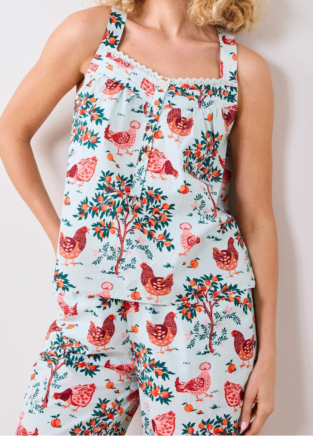 Hen House- Back to Bed Cropped Pant Set