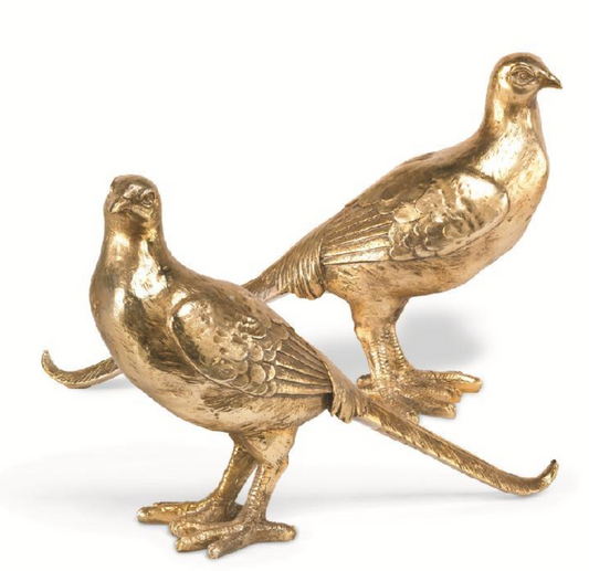 8" Gold Resin Pheasants