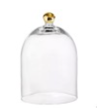 Gold Knob Glass Cloche