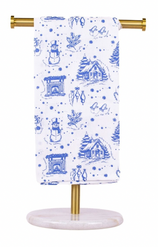 Winter Toile Hand Towel