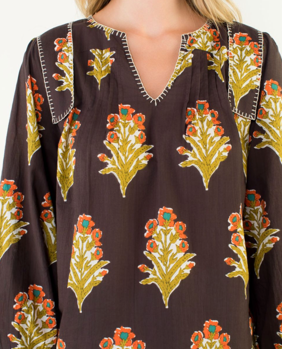 Espresso Bloom Top