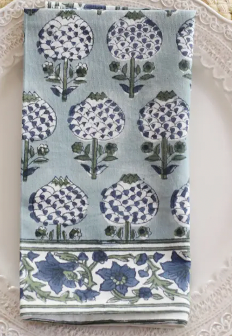 Block Printed Table Napkins Set of 4