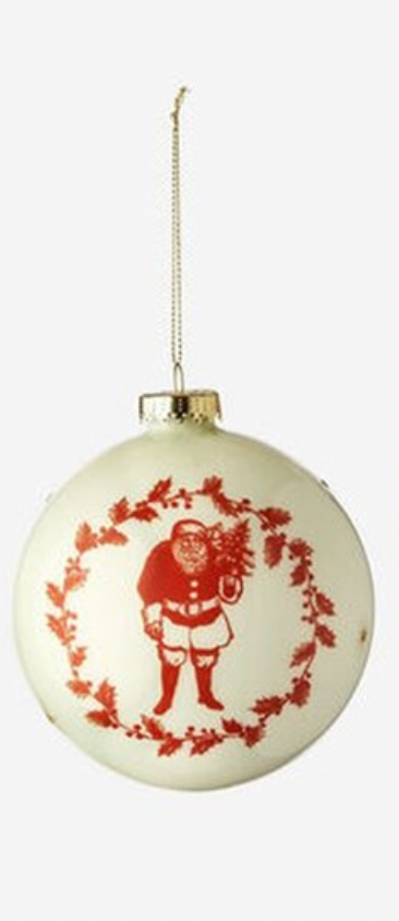 Yuletide Ball Glass Ornament