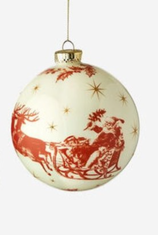 Yuletide Ball Glass Ornament
