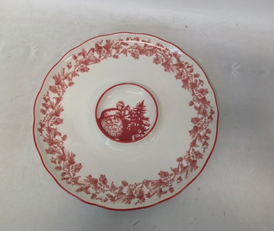 Yuletide Stoneware Serving Platter 12"