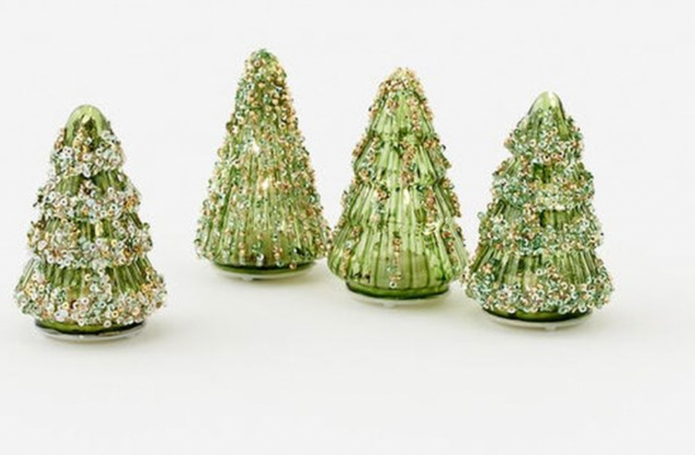 Light Up Glitter Green Tree