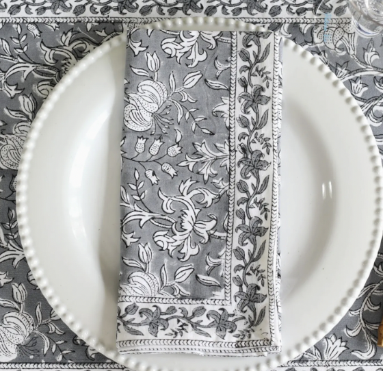 Block Printed Table Napkins Set of 4
