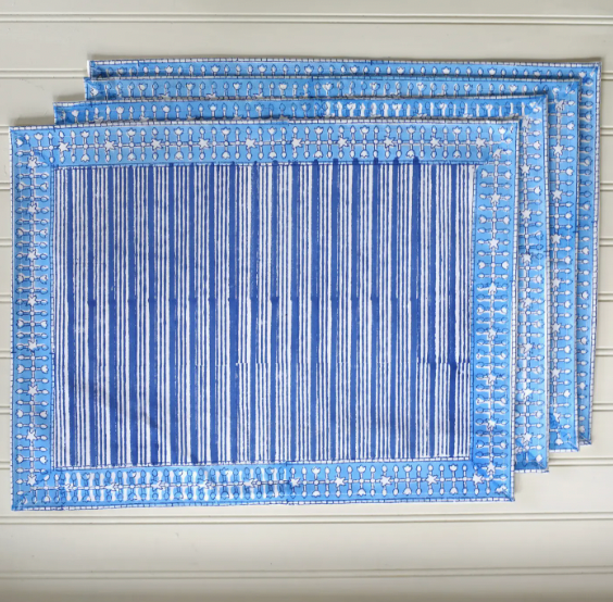 Block Printed Placemats (Set of 4)