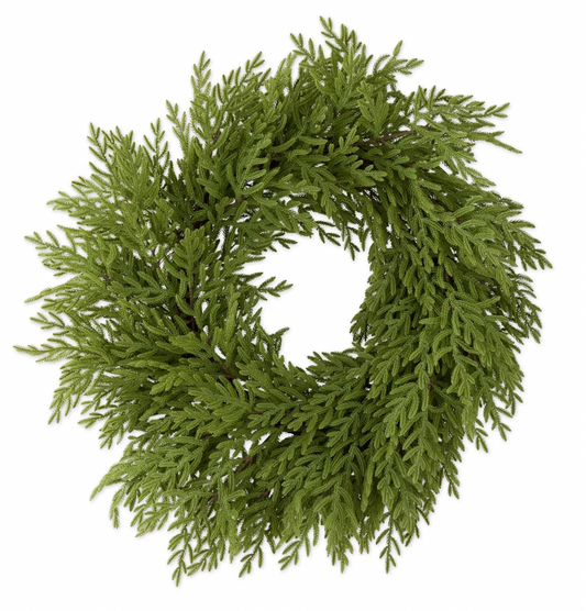 32" Real Touch Norfolk Pine Wreath