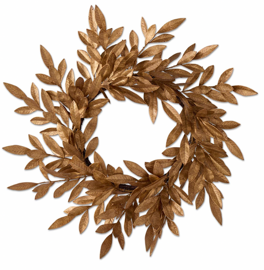 29" Gold Magnolia Leaf Wreath