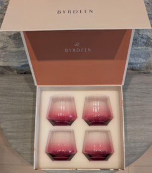 Chrysanthemum Stemless Wine Glasses (Set of 4)