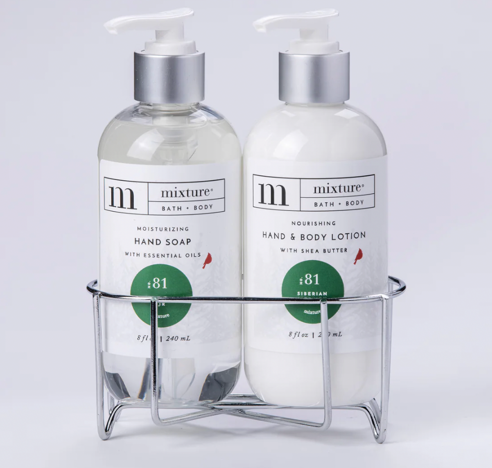 Siberian Fir Hand Soap & Lotion -Caddy Set