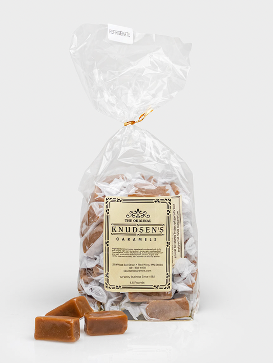 Hand-Crafted Soft & Buttery Caramels- 1 lb. Bag