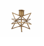 Gold Metal & Glass Star Candleholder