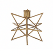 Gold Metal & Glass Star Candleholder