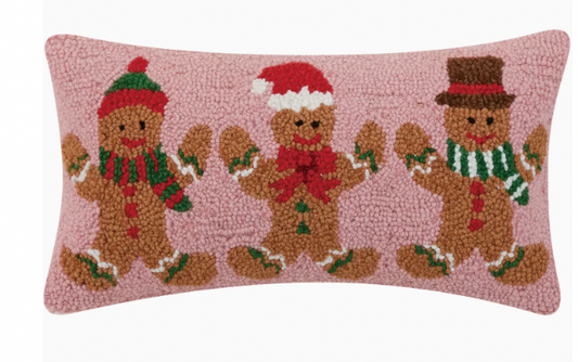 3 Gingerbreads Hook Pillow