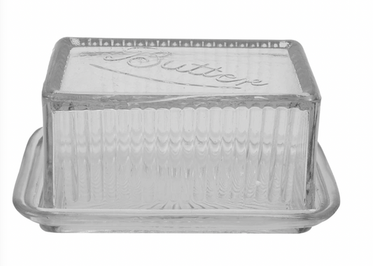 Pressed Glass Butter Dish