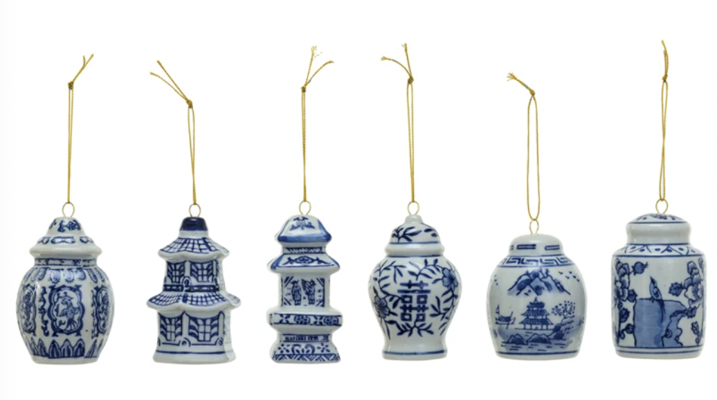 Blue Ginger Jar Ornament