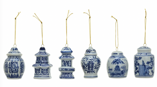 Blue Ginger Jar Ornament