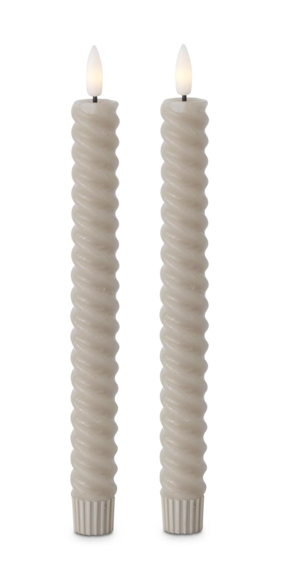 Spiral LED Taper Candlesticks