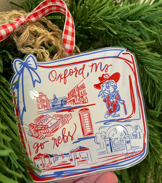 College Town Acrylic Ornament