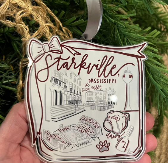 College Town Acrylic Ornament