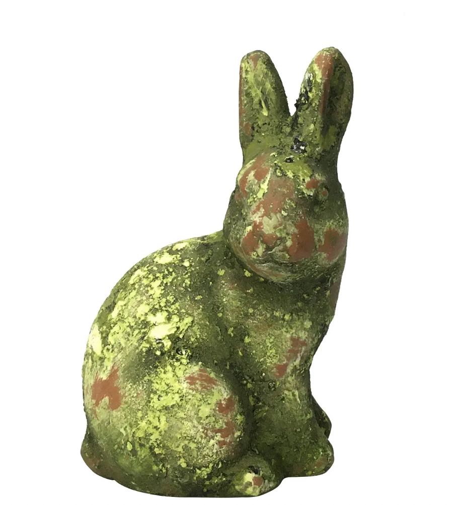 Mossy Cement Rabbit