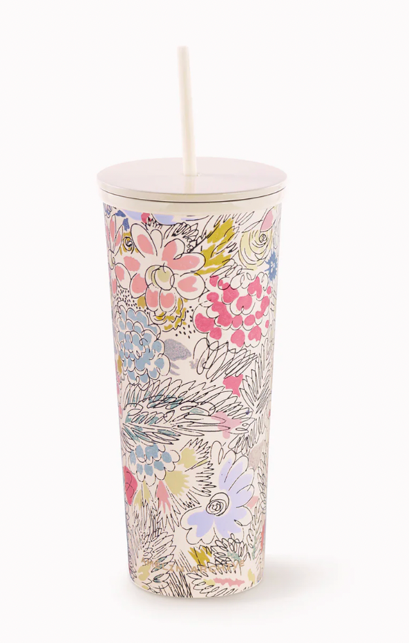 Floral Stainless Steel Tumbler