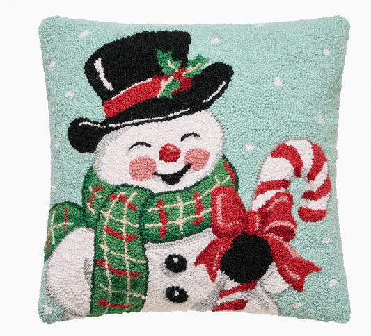 Smiling Snowman Hook Pillow