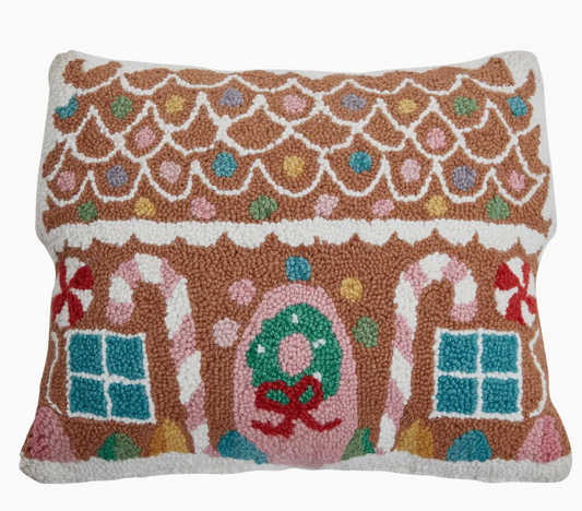 Pastel Gingerbread House Pastel Hook Pillow