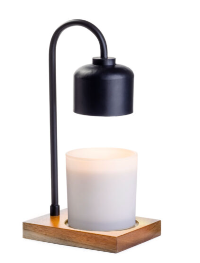 Arched Candle Warmer Lamp Black Wood