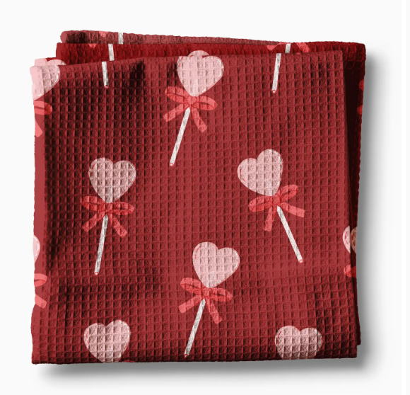 Valentine Heart Lolipop Kitchen Towel