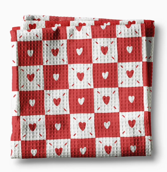 Valentine Heart Quilt Kitchen Towel