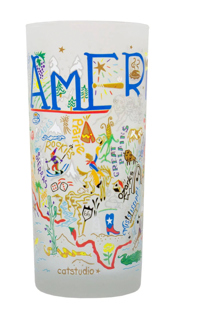 America Drinking Glass
