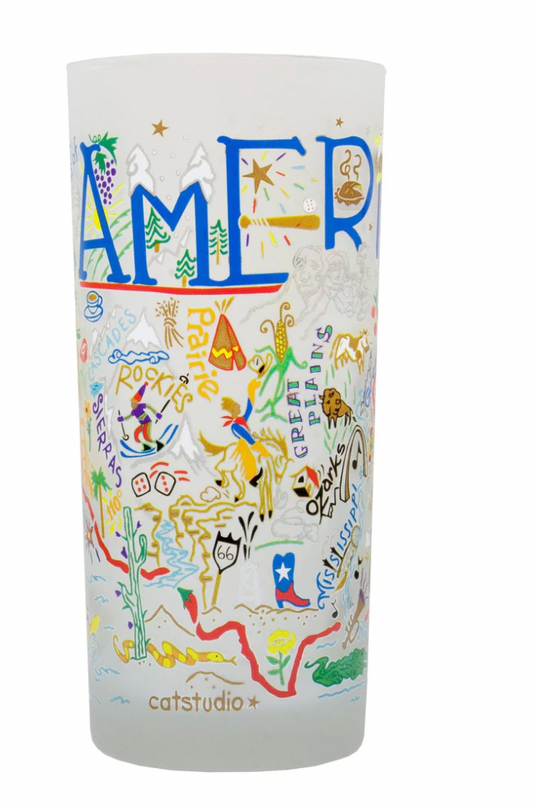 America Drinking Glass