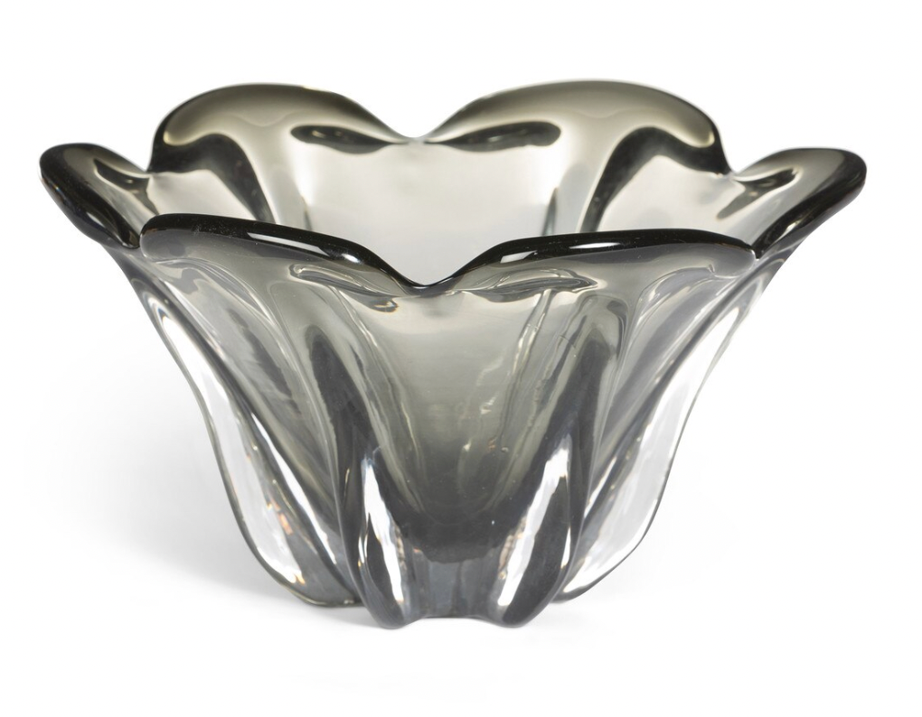Tulip Glass Bowl- Smoke