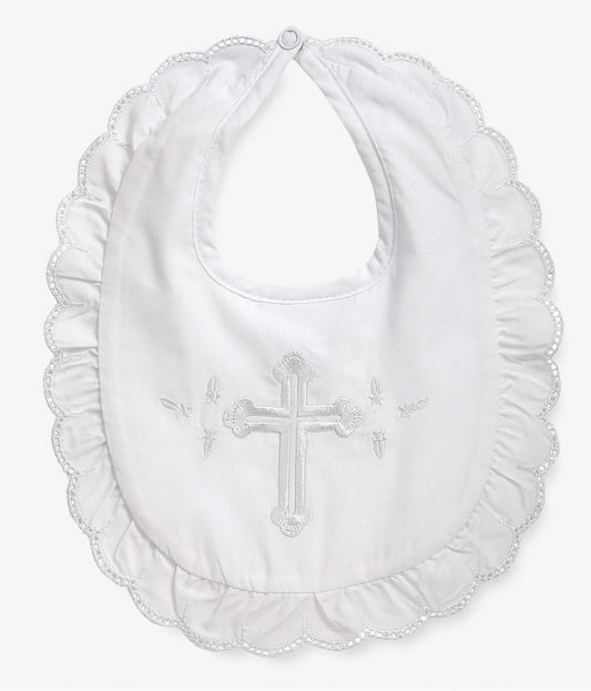 Baby Girl Christening Bib