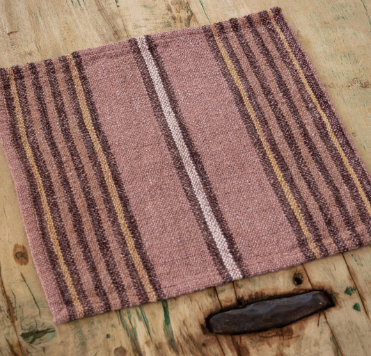 Hollyhock Striped Dishtowel