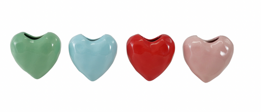 Stoneware Heart Shaped Mini Vase with Magnet