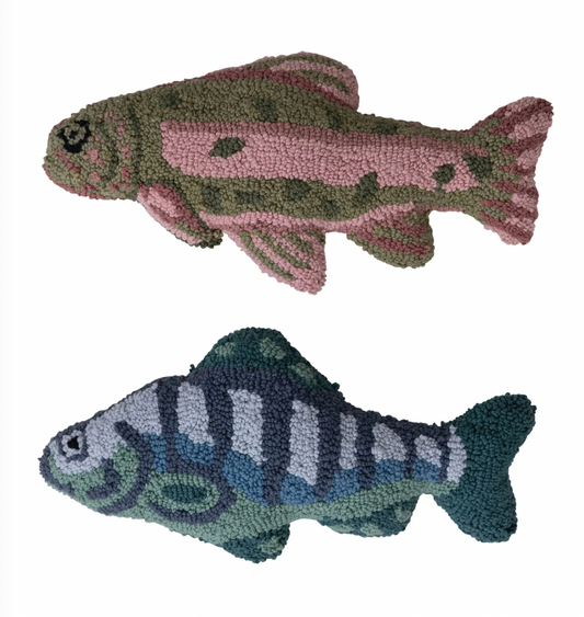 Cotton Tufted Fish Shaped Pillow