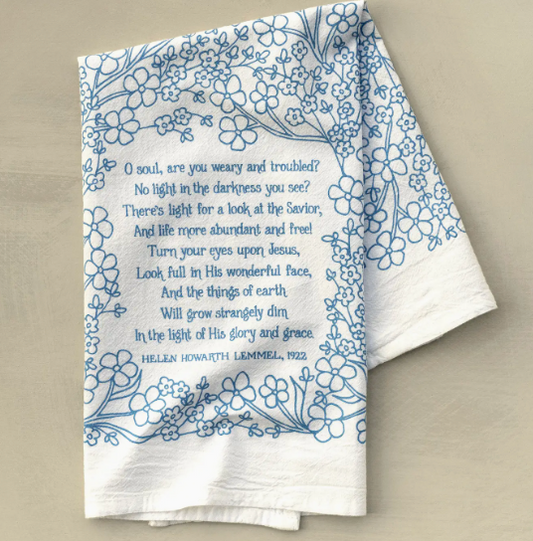 Turn Your Eyes Upon Jesus Tea Towel