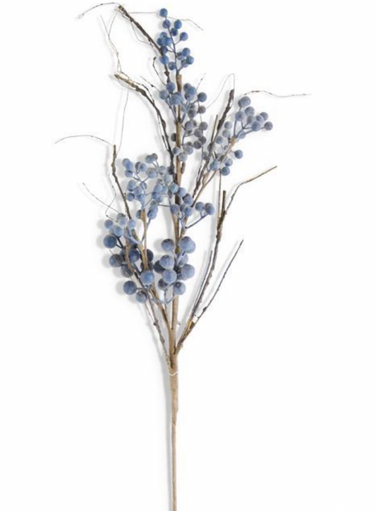 32" Powdered Grape/ Blueberry Branch Stem
