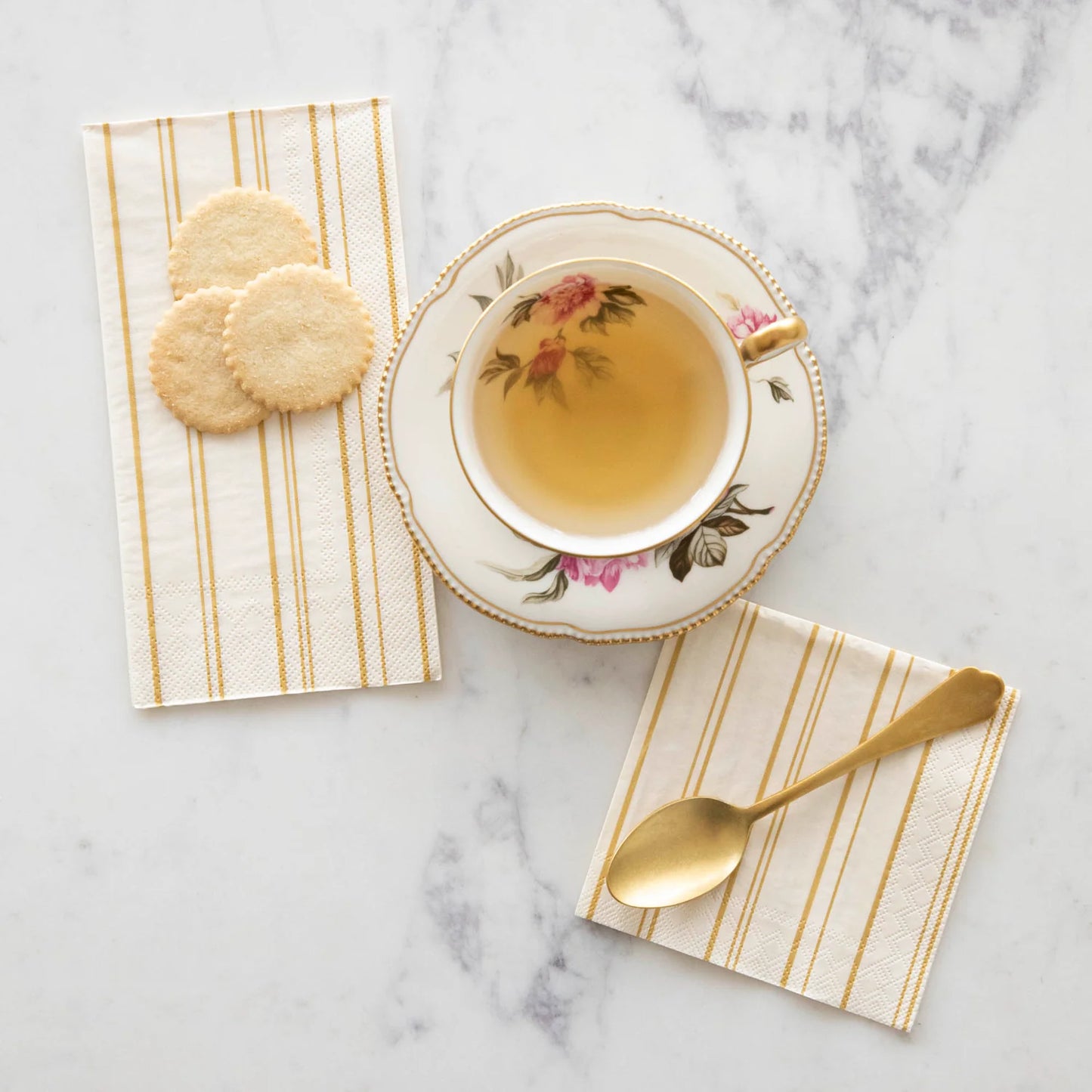 Antique Gold Stripe Guest Towel