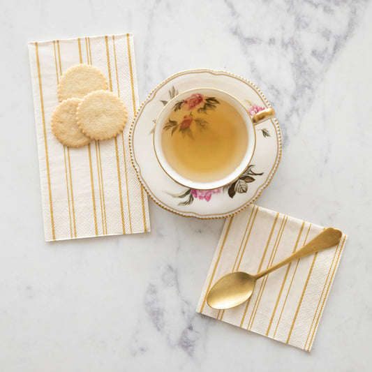 Antique Gold Stripe Guest Towel